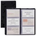 Workstation Cardinal Brands- Inc Card Holder- Business- 72-Card Cap- 7-.75in.x4-.38in.- Vinyl- Black WO18439